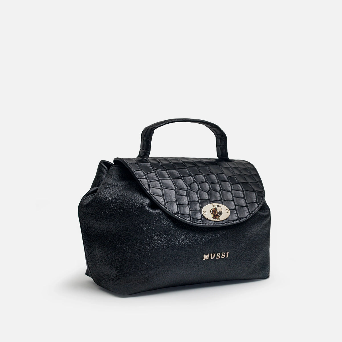 Bolso manos libres azalea de cuero para mujer - Negro