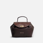 Bolso manos libres azalea de cuero para mujer - Café