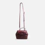 Bolso manos libres azalea de cuero para mujer - Vino