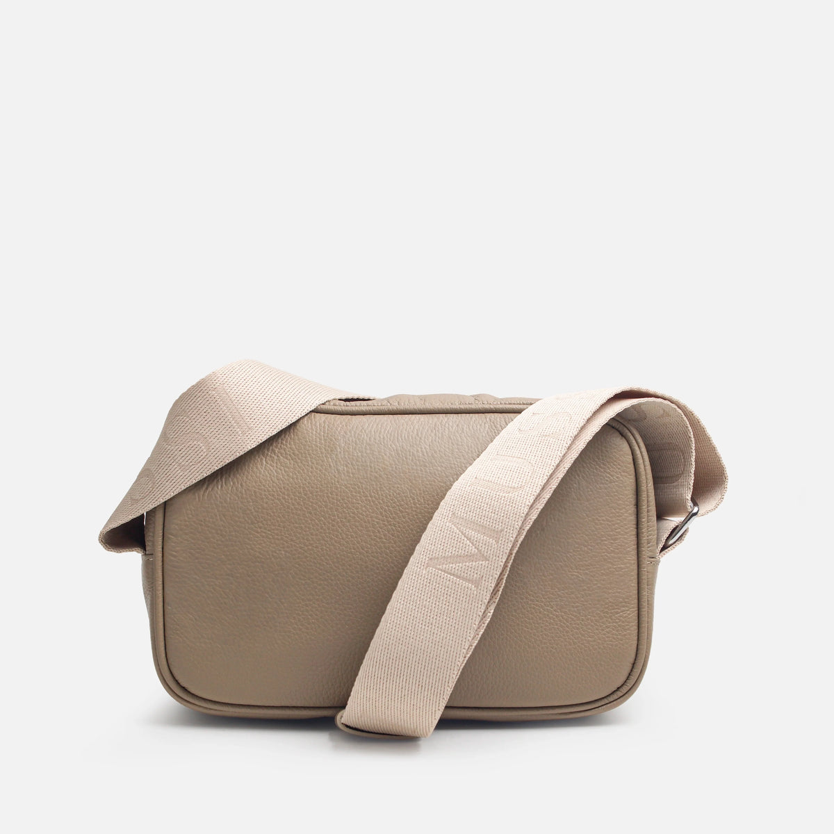 Bolso manos libres tota de cuero para mujer - Beige