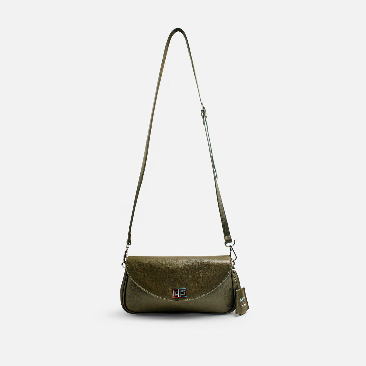 Bolso manos libres pontiara de cuero para mujer - Verde