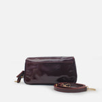 Bolso manos libres pontiara de cuero para mujer - Vino