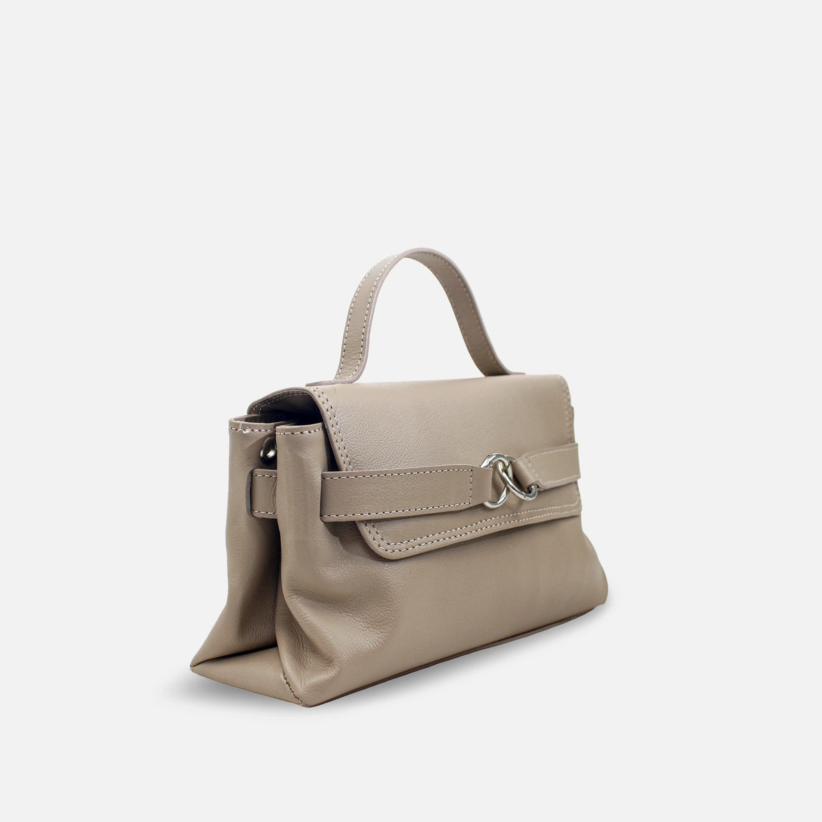 Bolso manos libres riviera de cuero para mujer - Beige