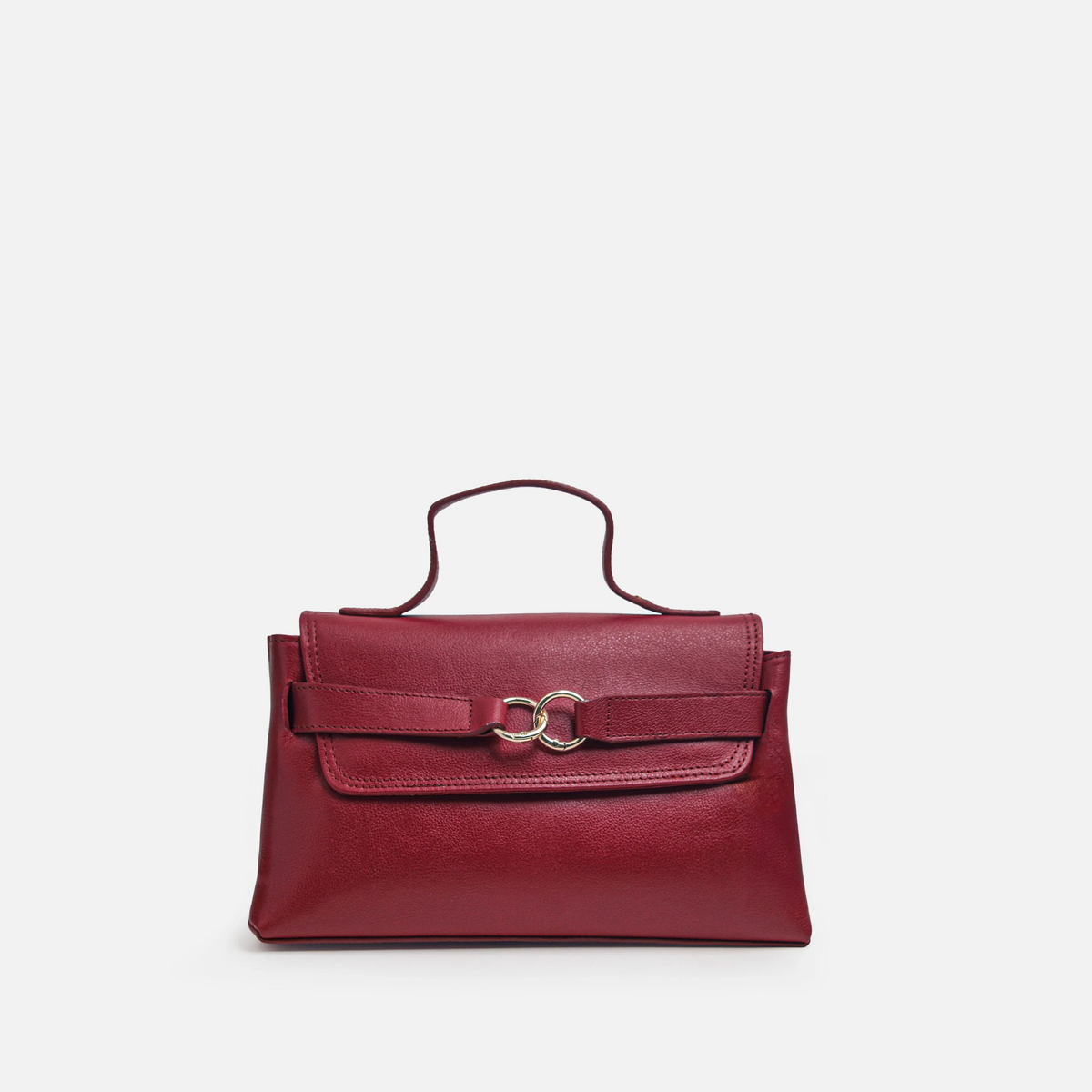 Bolso manos libres riviera de cuero para mujer - Rojo