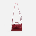 Bolso manos libres riviera de cuero para mujer - Rojo
