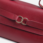 Bolso manos libres riviera de cuero para mujer - Rojo