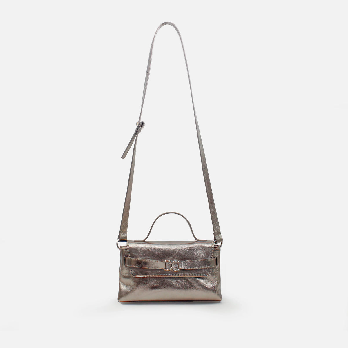 Bolso manos libres riviera de cuero para mujer - Bronce