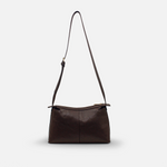 Bolso manos libres santora de cuero para mujer - Café
