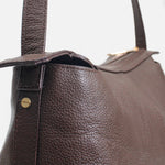 Bolso manos libres santora de cuero para mujer - Café