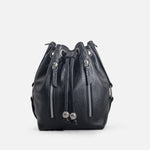 Bolso manos libres sirocca de cuero para mujer - Negro