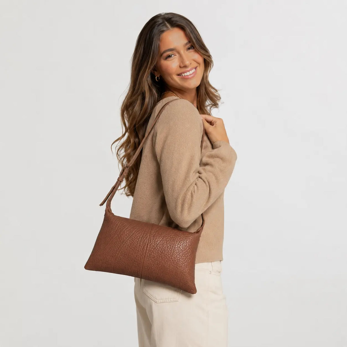 Bolso manos libres vera de sintético para mujer - Miel