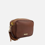 Bolso manos libres alessia de cuero para mujer - Miel