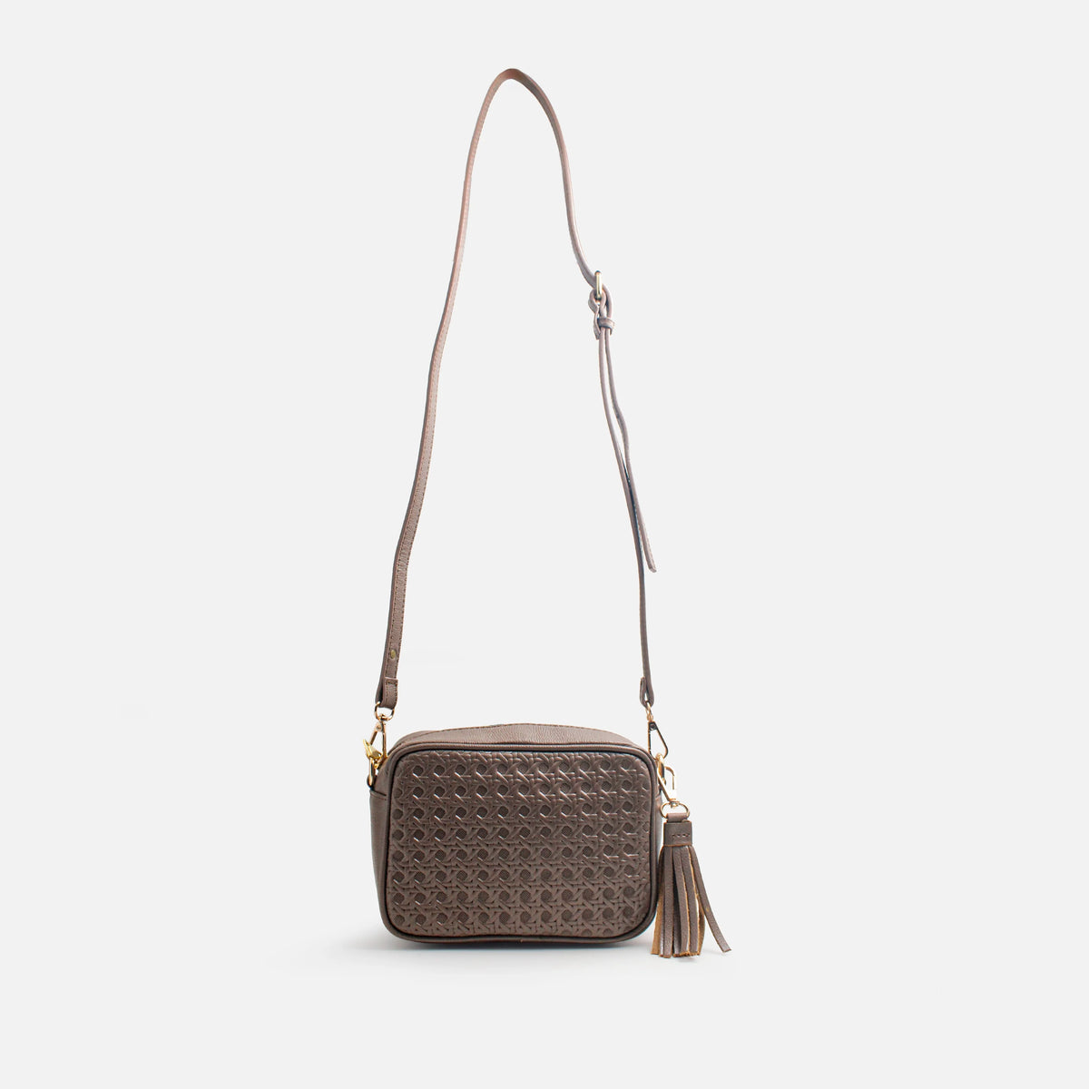 Bolso manos libres alessia de cuero para mujer - Taupe