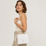 Bolso manos libres mia de cuero para mujer - Blanco