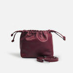 Bolso manos libres mia de cuero para mujer - Vino