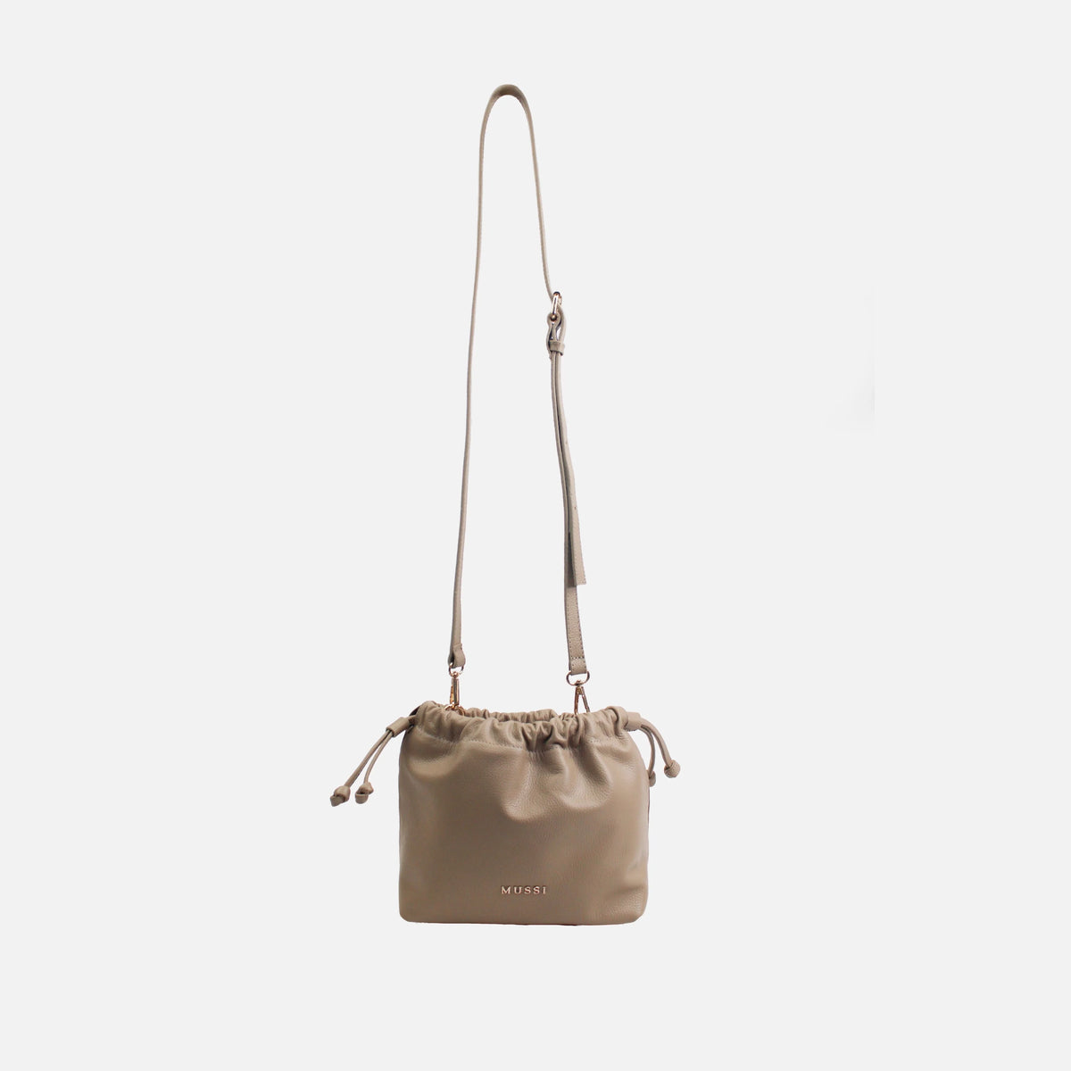 Bolso manos libres mia de cuero para mujer - Taupe