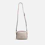 Bolso manos libres livia de cuero para mujer - Hueso
