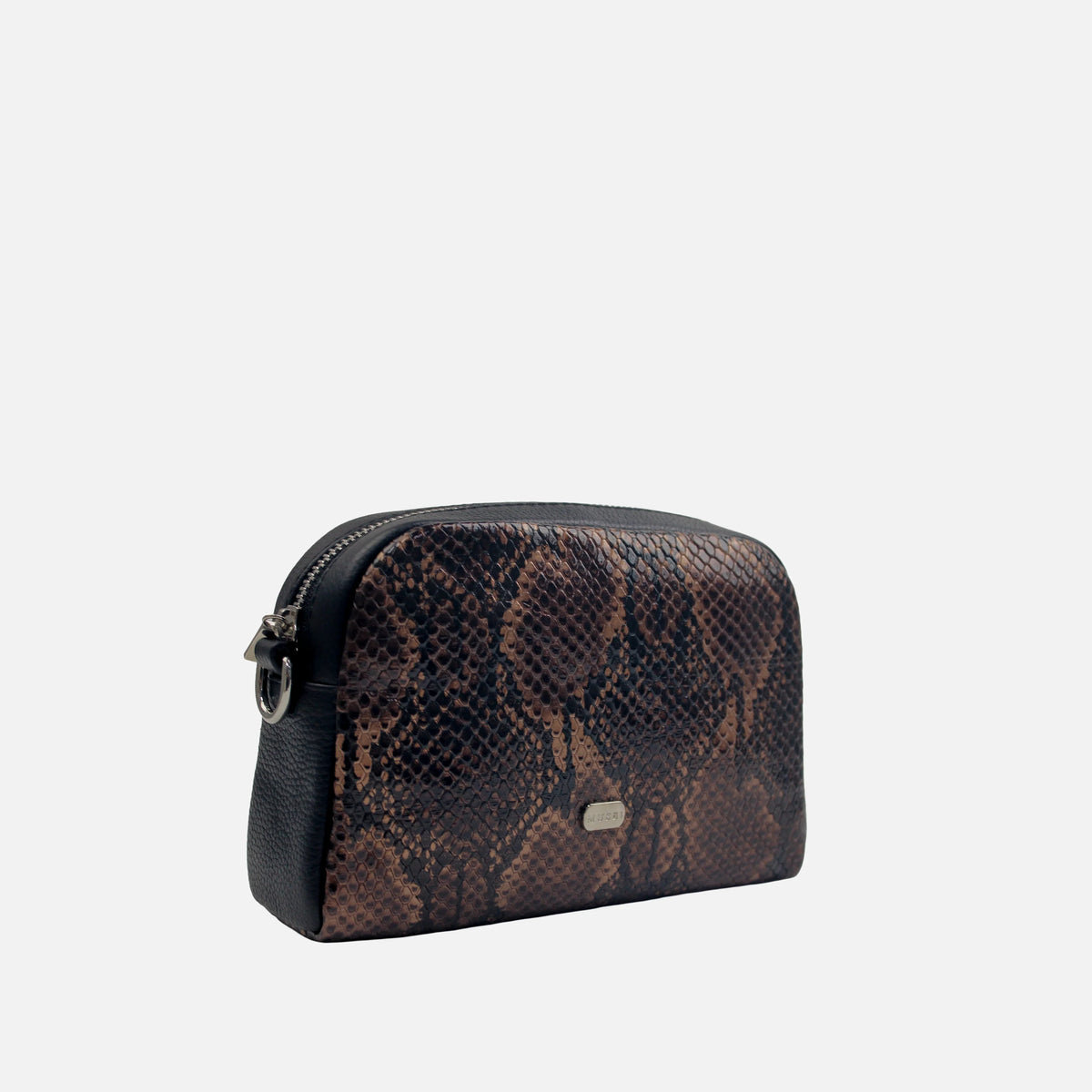 Bolso manos libres livia de cuero para mujer - Cafe