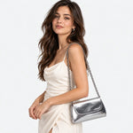 Bolso manos libres solaris de sintético para mujer - Plateado
