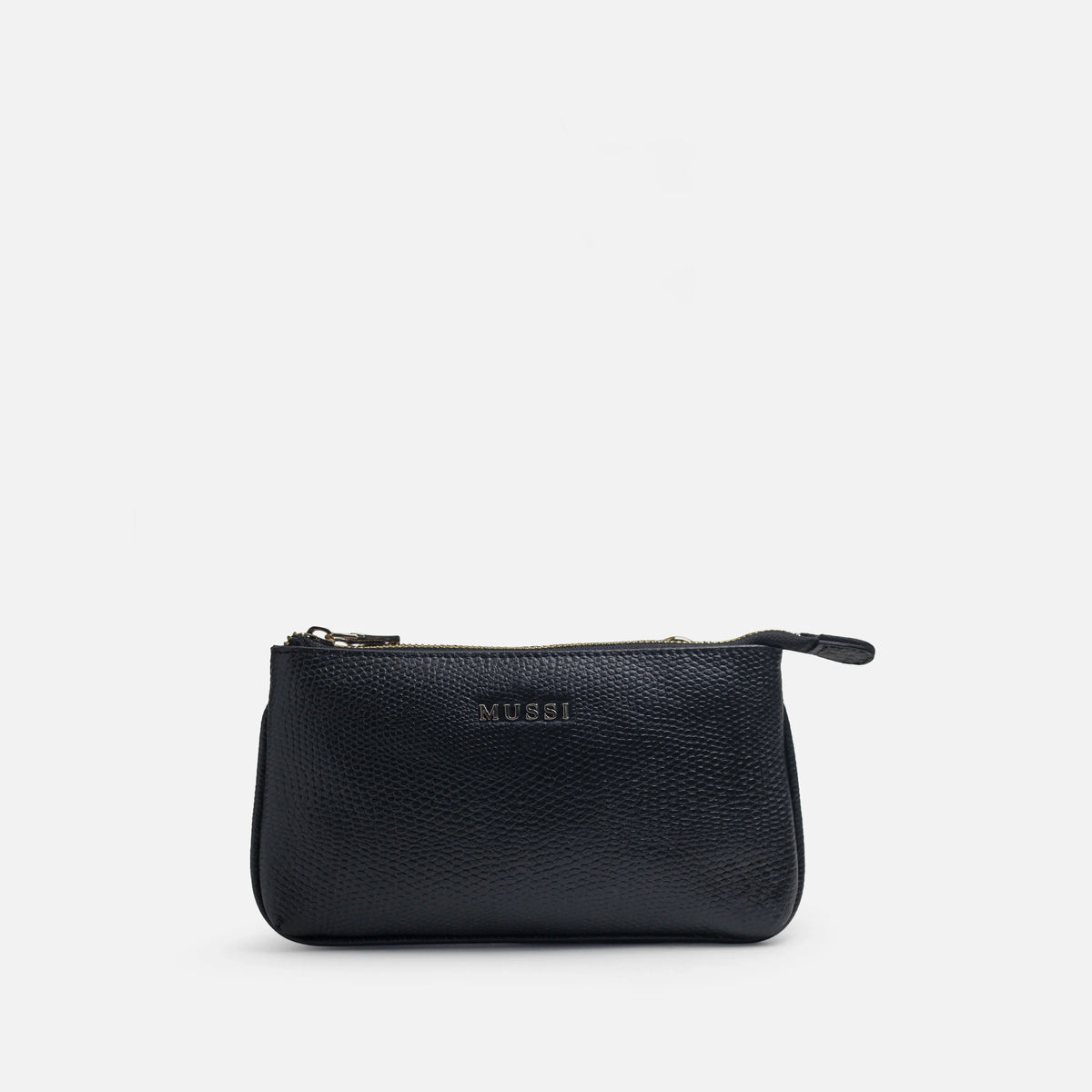 Bolso manos libres casis de cuero para mujer - Negro