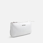 Bolso manos libres casis de cuero para mujer - Blanco