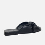 Sandalia plana zoe de sintético para mujer - Negro