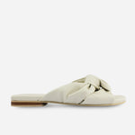 Sandalia plana abedul de sintético para mujer - Hueso