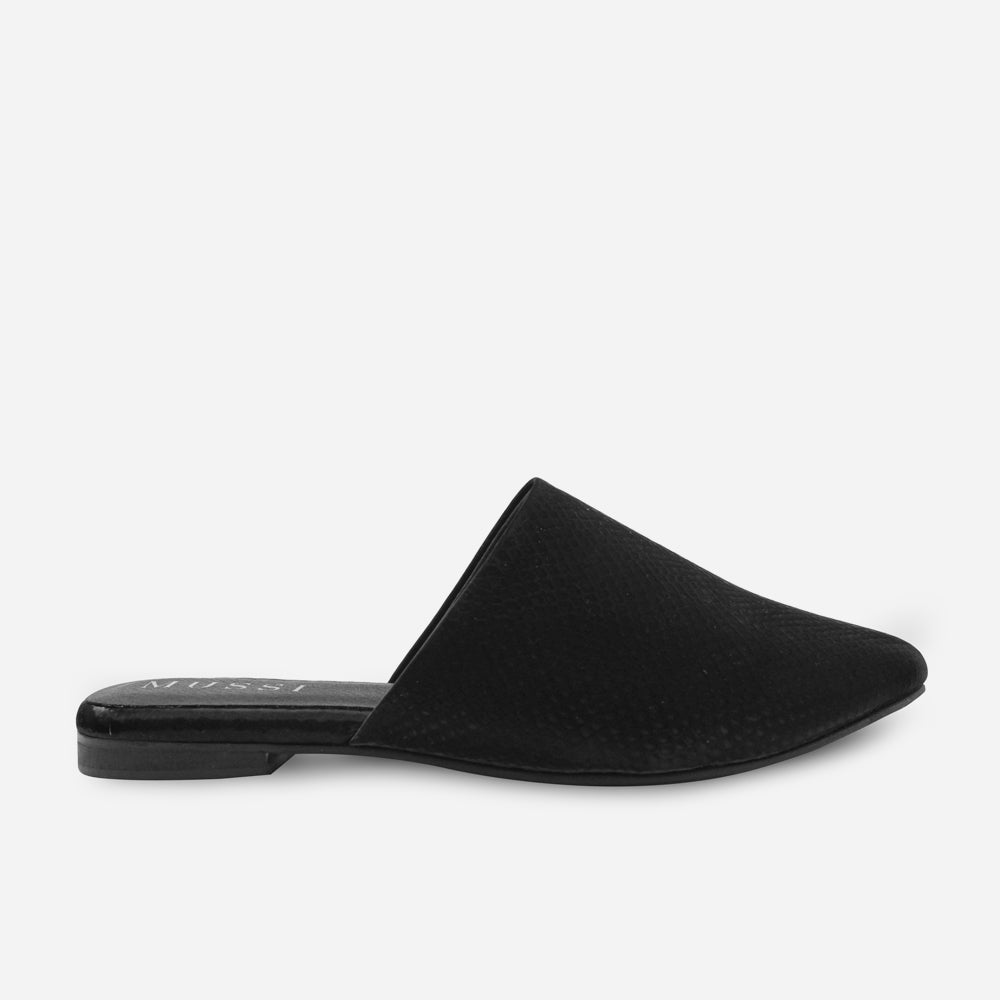 Zueco plano violet de sintético para mujer - Negro