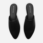 Zueco plano violet de sintético para mujer - Negro