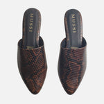 Zueco plano violet de sintético para mujer - Cafe