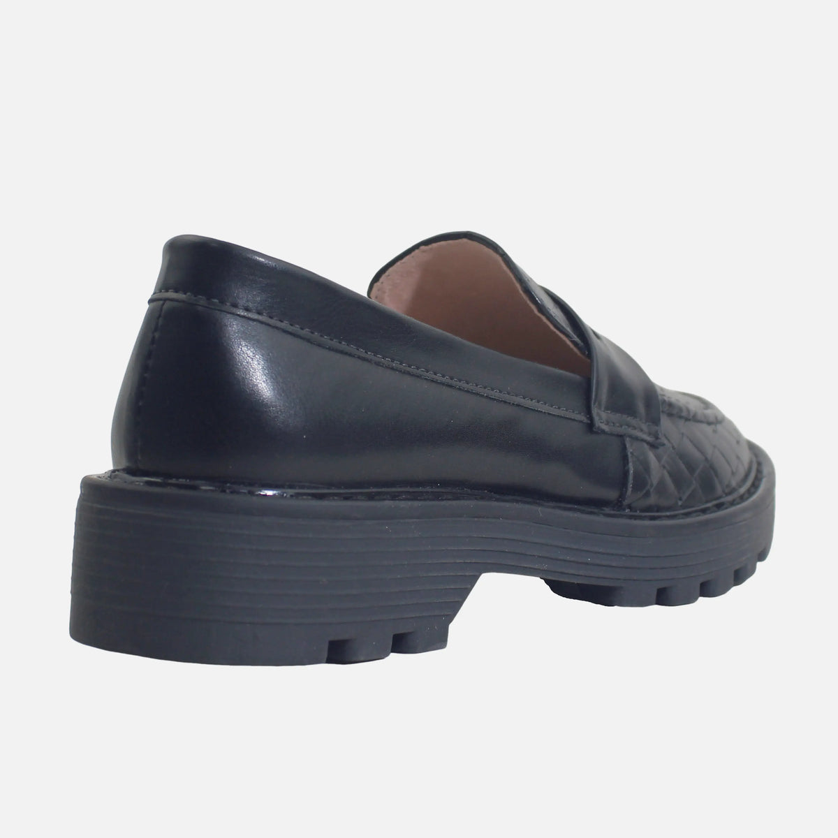 Mocasin tractorado olimpia de sintético para mujer - Negro