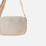 Bolso manos libres rubi de cuero para mujer - Hueso