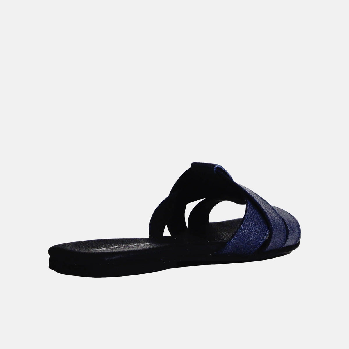 Sandalia plana glasgow de cuero para mujer - Azul