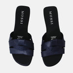 Sandalia plana glasgow de cuero para mujer - Azul