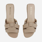 Sandalia plana glasgow de sintético para mujer - Almendra