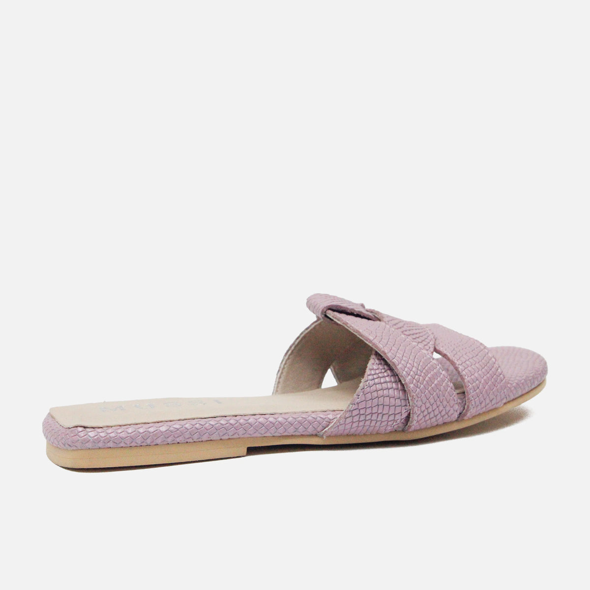 Sandalia plana glasgow de cuero para mujer - Morado