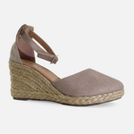 Sandalia plataforma vega de sintético para mujer - Almendra