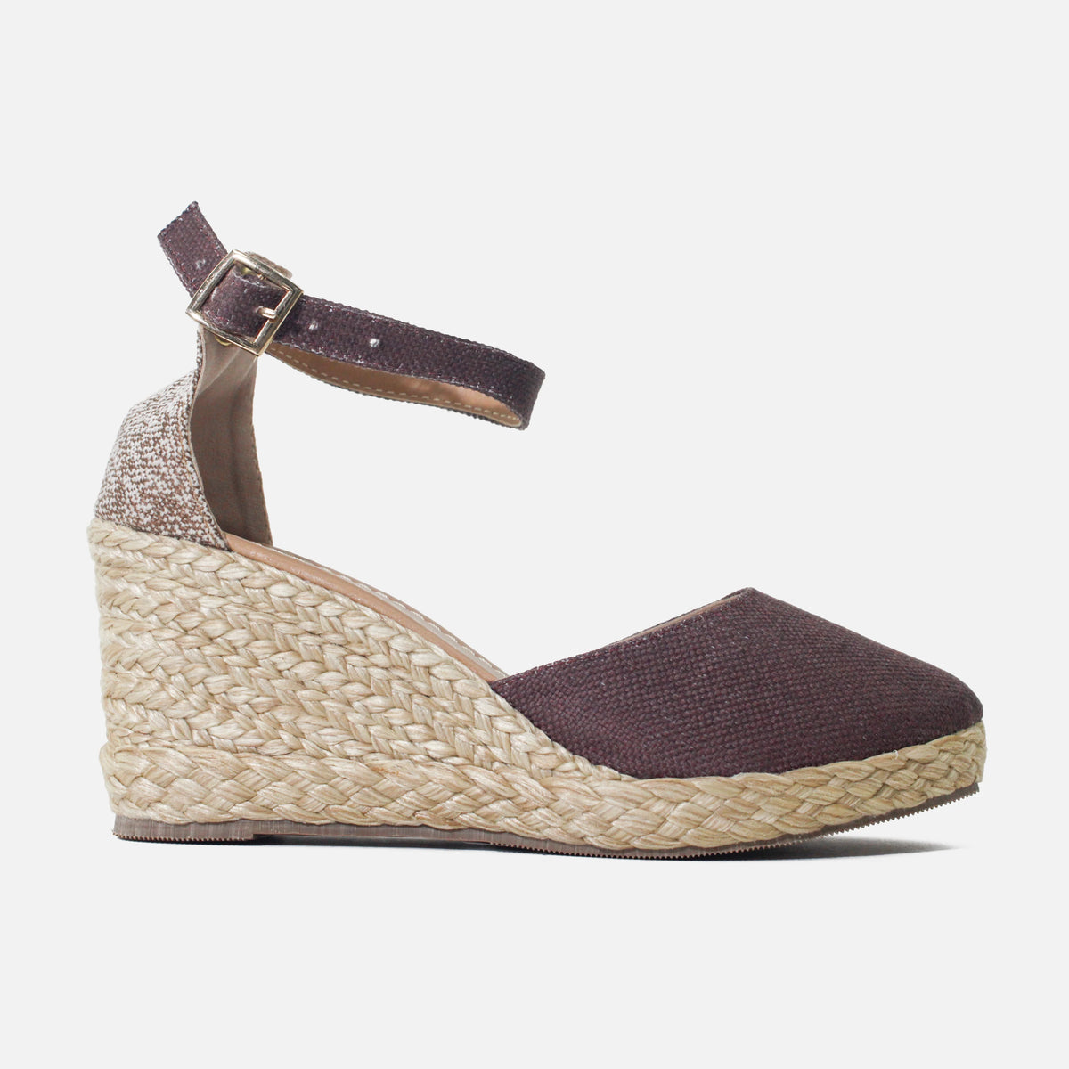 Sandalia plataforma ashira de sintético para mujer - Vino