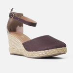 Sandalia plataforma ashira de sintético para mujer - Vino