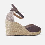 Sandalia plataforma ashira de sintético para mujer - Vino