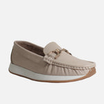 Mocasin plataforma maris de cuero para mujer - Taupe