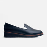 Mocasin plataforma maia de cuero para mujer - Negro