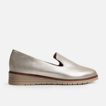 Mocasin sleeper maia de cuero para mujer - Oro