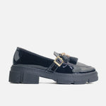 Mocasin tractorado amalia de sintético para mujer - Negro