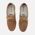 Mocasin plano amara de cuero para mujer - Miel