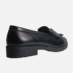 Mocasin plano kimberly de sintético para mujer - Negro