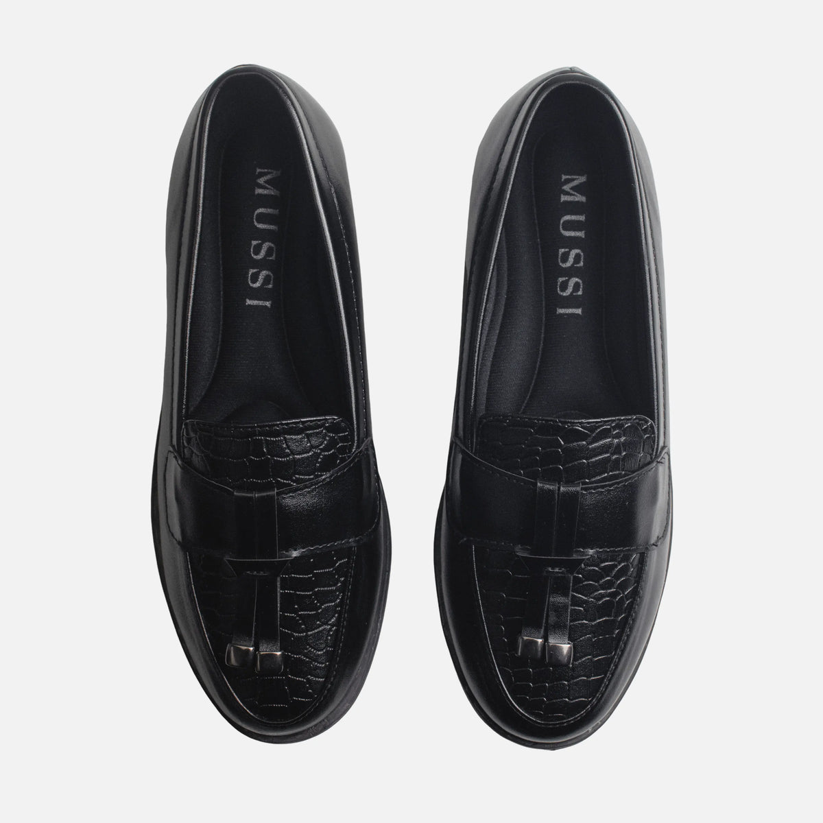 Mocasin plano kimberly de sintético para mujer - Negro