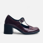 Mocasin tacon arlen de sintético para mujer - Vino