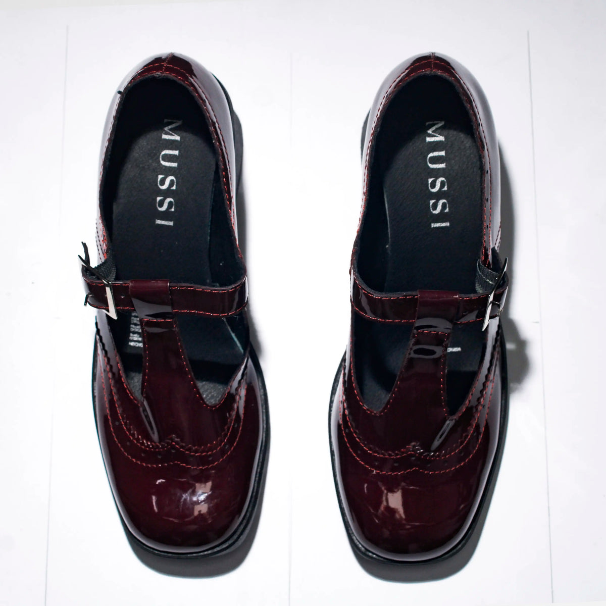 Mocasin tacon arlen de sintético para mujer - Vino