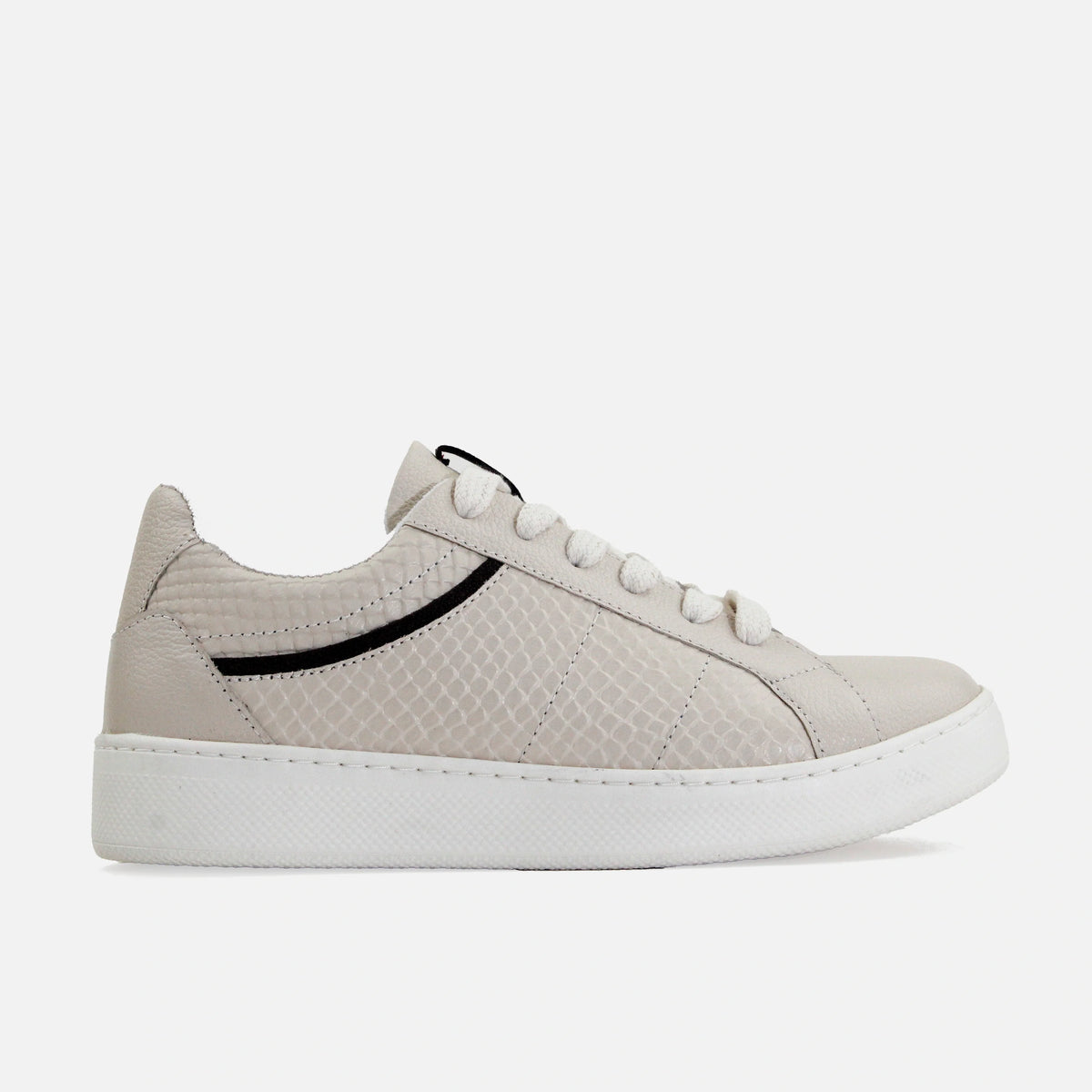 Tenis namibia de cuero para mujer - Hueso